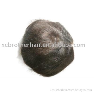 Wholesale Swiss lace 100% human hair men's toupee